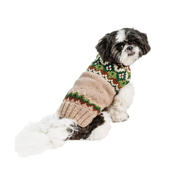 Chilly Dog Ragg Wool Fairisle Dog Winter Sweater Sizes XXS-XXXL - Picture 4 of 6